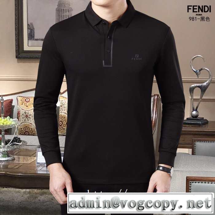 長袖Tシャツ 3色可選 おしゃれ感度が高い秋冬トレンド 2019トレンドアイテム激安 フェンディ FENDI
