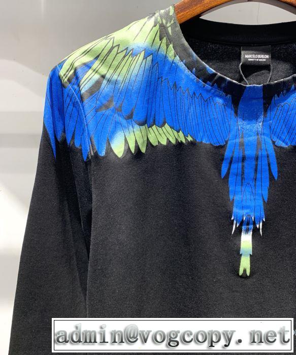 マルセロバーロン Marcelo Burlon 長袖Tシャツ 2色可選 2019夏ファション新品 今季トレンドの限定アイテム