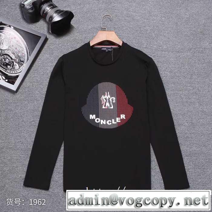 今シーズン注目のアイテム モンクレール MONCLER 長袖Tシャツ 2色可選 2019トレンドカラー秋冬セール