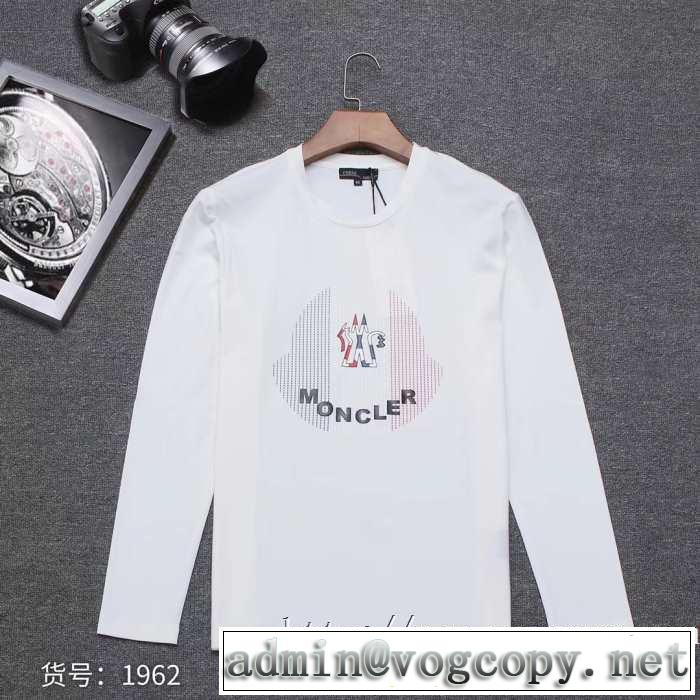 今シーズン注目のアイテム モンクレール MONCLER 長袖Tシャツ 2色可選 2019トレンドカラー秋冬セール