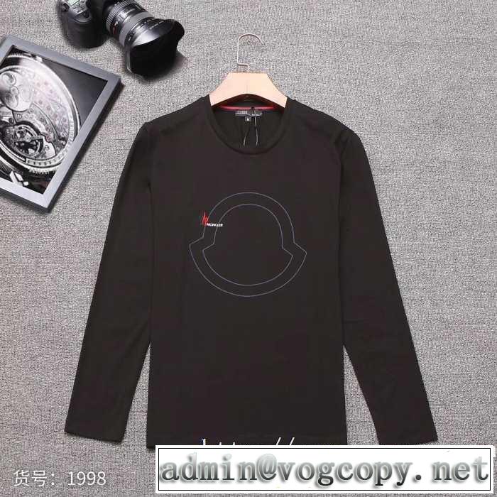 長袖Tシャツ 3色可選 2019トレンド秋冬おすすめ安い 絶対おさえるべきカラーと最新 モンクレール MONCLER