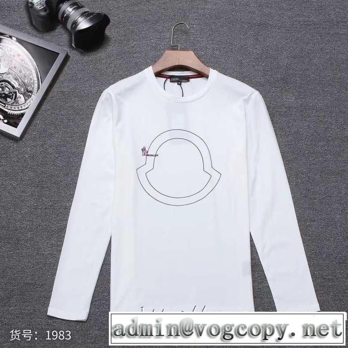 長袖Tシャツ 3色可選 2019トレンド秋冬おすすめ安い 絶対おさえるべきカラーと最新 モンクレール MONCLER