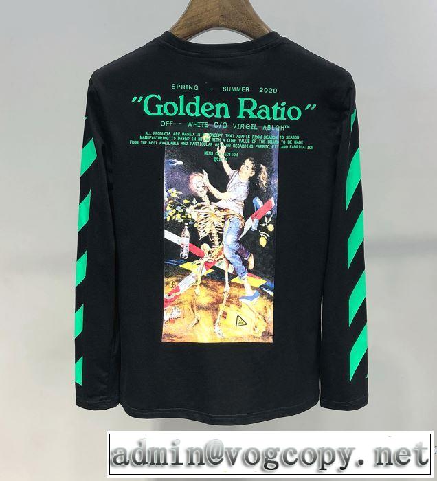 Off-White オフホワイト 長袖Tシャツ 2色可選 《2019年》今、注目のストリート 鮮度アップブランド最新