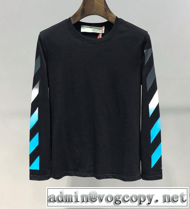 2019春夏のトレンド新商品 暑い今こそ活躍させたい！ Off-White オフホワイト 長袖Tシャツ 2色可選