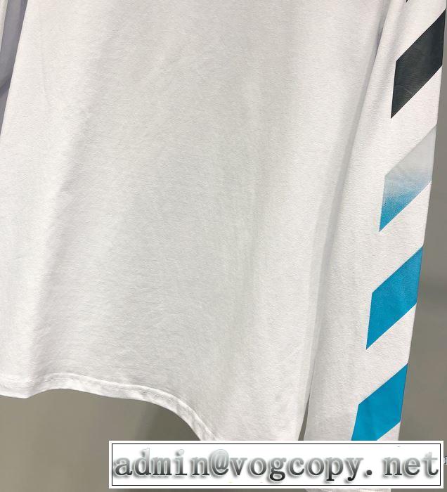2019春夏のトレンド新商品 暑い今こそ活躍させたい！ Off-White オフホワイト 長袖Tシャツ 2色可選
