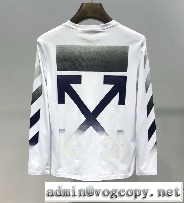今期注目のブランドトレンド Off-White オフホワイト 長袖Tシャツ 2色可選 2019年春夏シーズンの人気