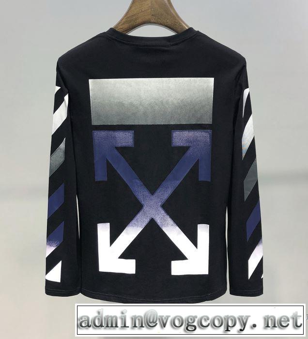 今期注目のブランドトレンド Off-White オフホワイト 長袖Tシャツ 2色可選 2019年春夏シーズンの人気