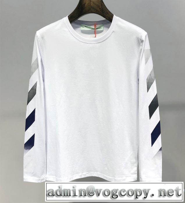 今期注目のブランドトレンド Off-White オフホワイト 長袖Tシャツ 2色可選 2019年春夏シーズンの人気