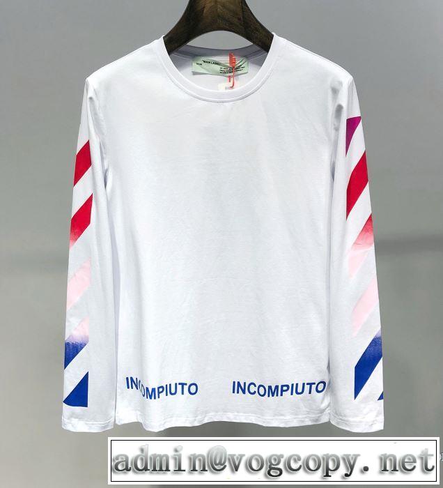 【2019春夏】最新コレクション Off-White オフホワイト 長袖Tシャツ 2色可選 大人の華やかさを演出