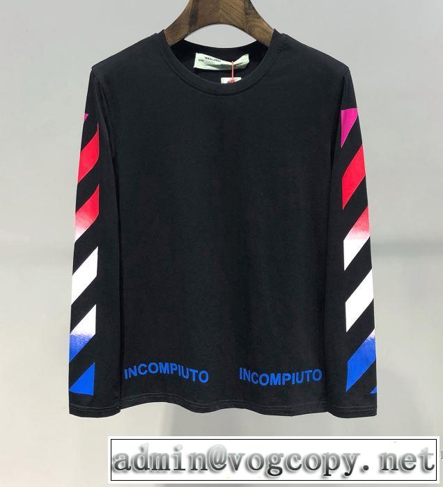 【2019春夏】最新コレクション Off-White オフホワイト 長袖Tシャツ 2色可選 大人の華やかさを演出