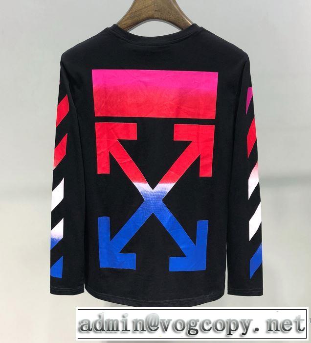 【2019春夏】最新コレクション Off-White オフホワイト 長袖Tシャツ 2色可選 大人の華やかさを演出