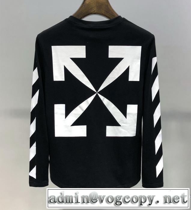 2色可選 長袖Tシャツ Off-White オフホワイト 2019春夏トレンドアイテム まずは定番！人気アイテム