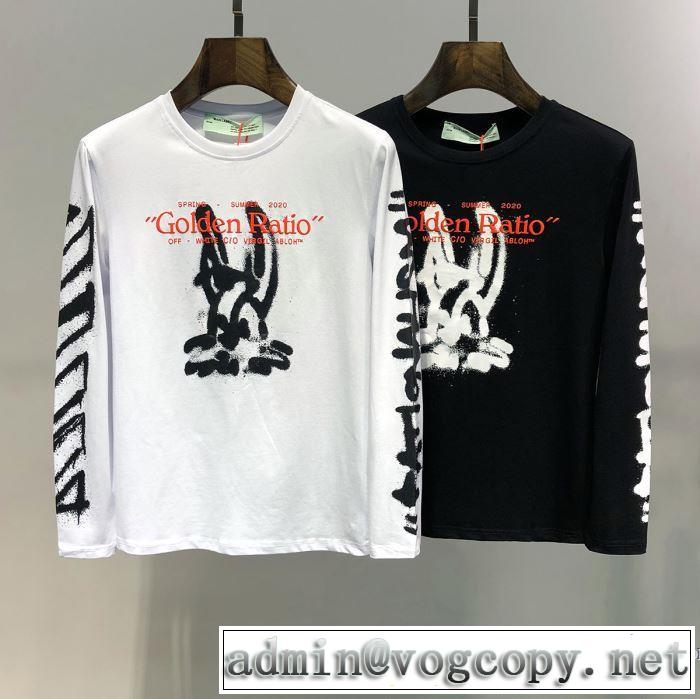 Off-White オフホワイト 長袖Tシャツ 2色可選 人気ストリートブランド新品 2019SSのトレンド商品