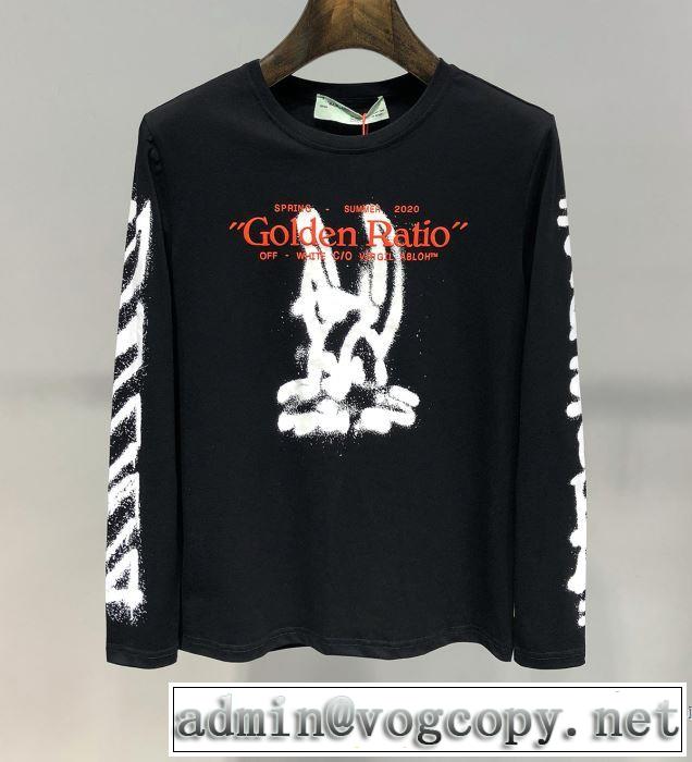 Off-White オフホワイト 長袖Tシャツ 2色可選 人気ストリートブランド新品 2019SSのトレンド商品