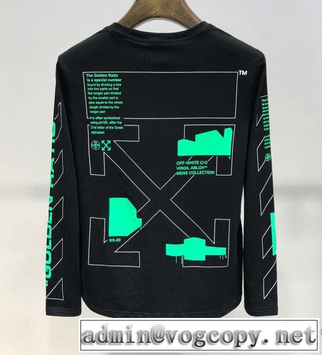 2019春夏人気トレンドアイテム Off-White オフホワイト 長袖Tシャツ 2色可選 今流行りの最新コレクション