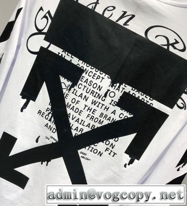 長袖Tシャツ 2色可選 大人カジュアル夏ファッション2019 今季トレンドの限定アイテム Off-White オフホワイト