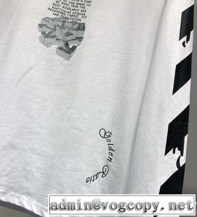 長袖Tシャツ 2色可選 大人カジュアル夏ファッション2019 今季トレンドの限定アイテム Off-White オフホワイト