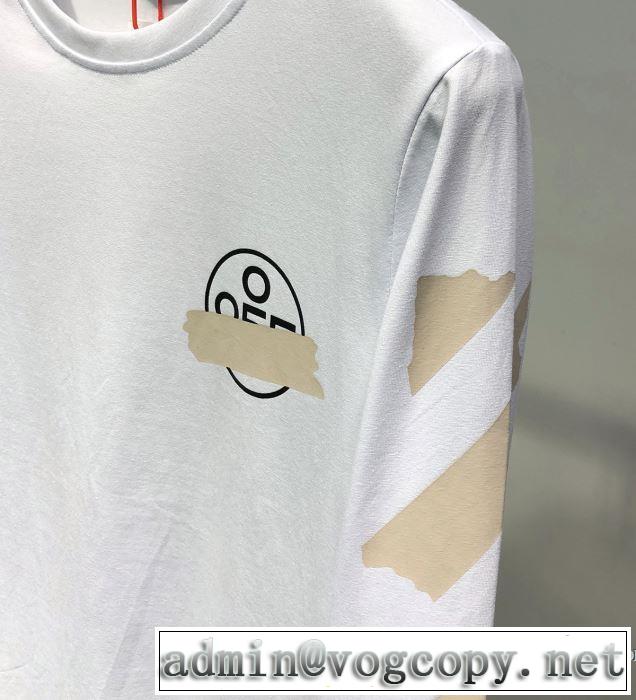 大人の可愛さを引き立て 2019年春夏流行ファッション Off-White オフホワイト 長袖Tシャツ 2色可選