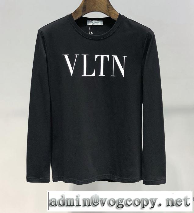 【2019年】夏のファッション ヴァレンティノ VALENTINO 長袖Tシャツ 2色可選 今流行のストリート上品