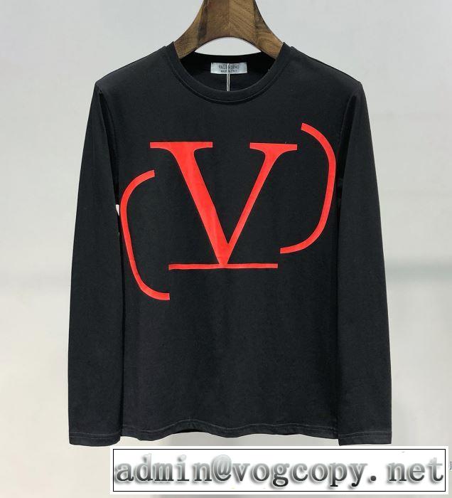 2色可選 長袖Tシャツ 《2019年》今、注目のストリート 魅力的なカラー使い ヴァレンティノ VALENTINO