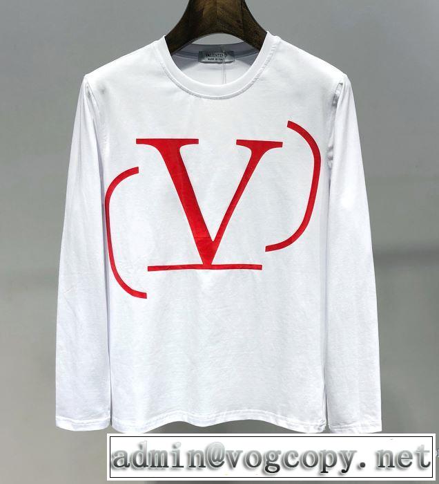 2色可選 長袖Tシャツ 《2019年》今、注目のストリート 魅力的なカラー使い ヴァレンティノ VALENTINO