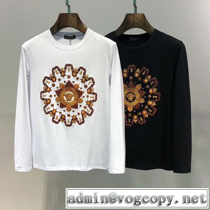 【2019年】夏のファッション 春夏のトレンドアイテム ヴェルサーチ VERSACE 長袖Tシャツ 2色可選