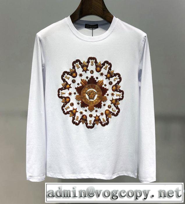 【2019年】夏のファッション 春夏のトレンドアイテム ヴェルサーチ VERSACE 長袖Tシャツ 2色可選