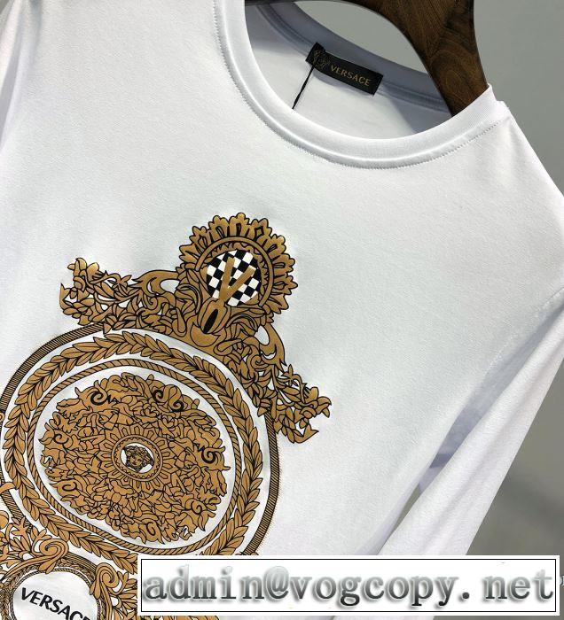 オススメしたい最新注目ファション ヴェルサーチ VERSACE 長袖Tシャツ 2色可選 2019年最新ファッション