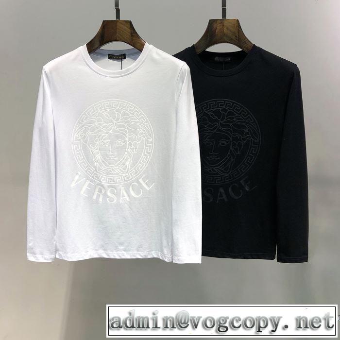 ヴェルサーチ VERSACE 長袖Tシャツ 2色可選 【2019春夏】最新コレクション お洒落トレンド人気