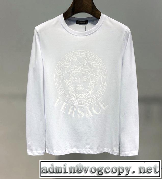 ヴェルサーチ VERSACE 長袖Tシャツ 2色可選 【2019春夏】最新コレクション お洒落トレンド人気
