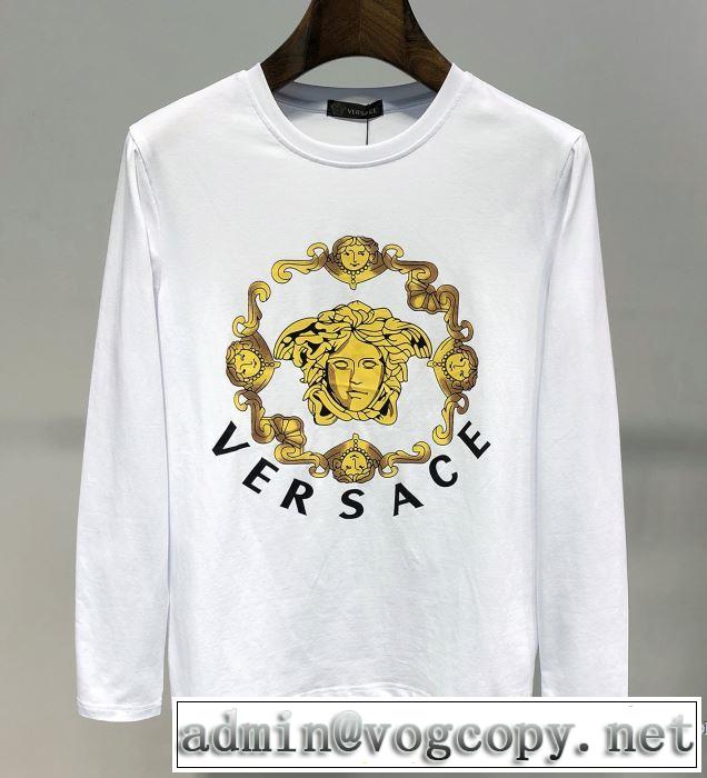 ヴェルサーチ VERSACE 長袖Tシャツ 2色可選 春夏シンプルファッションでOK！2019春夏は人気定番