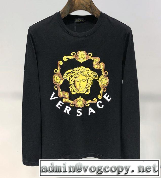 ヴェルサーチ VERSACE 長袖Tシャツ 2色可選 春夏シンプルファッションでOK！2019春夏は人気定番