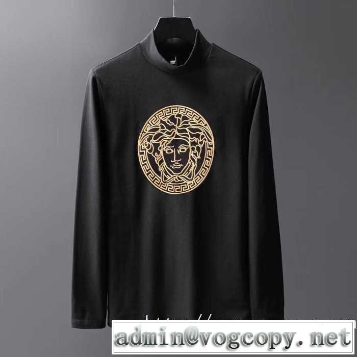 2019秋冬最重要アイテム ヴェルサーチ VERSACE 長袖Tシャツ 2色可選 おしゃれでおすすめ今季トレンド