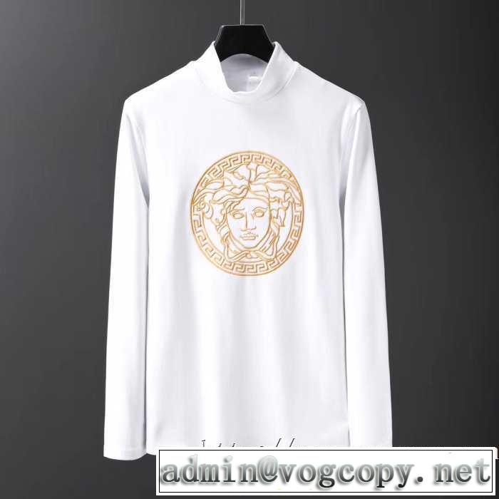 2019秋冬最重要アイテム ヴェルサーチ VERSACE 長袖Tシャツ 2色可選 おしゃれでおすすめ今季トレンド