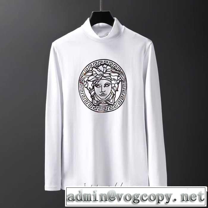 更にトレンドが急上昇中 2019秋冬トレンド押さえておきたい ヴェルサーチ VERSACE 長袖Tシャツ 3色可選