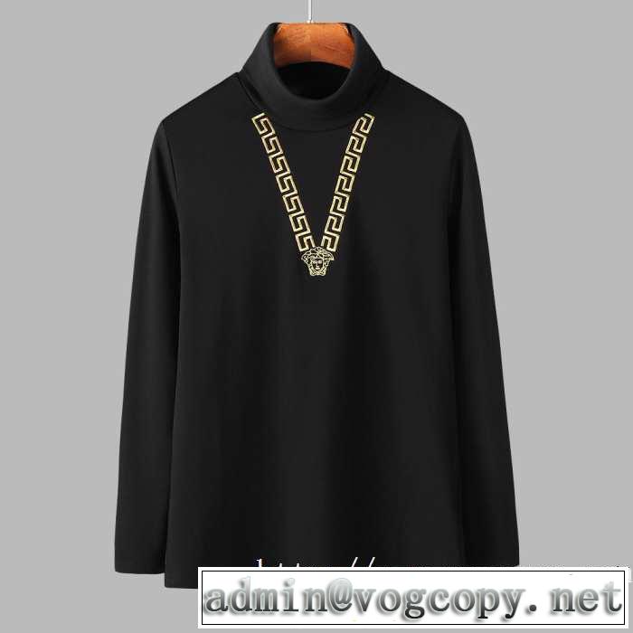 2色可選 長袖Tシャツ ヴェルサーチ VERSACE 2019秋のファッショントレンドはこれ 今季トレンド新作はこれ