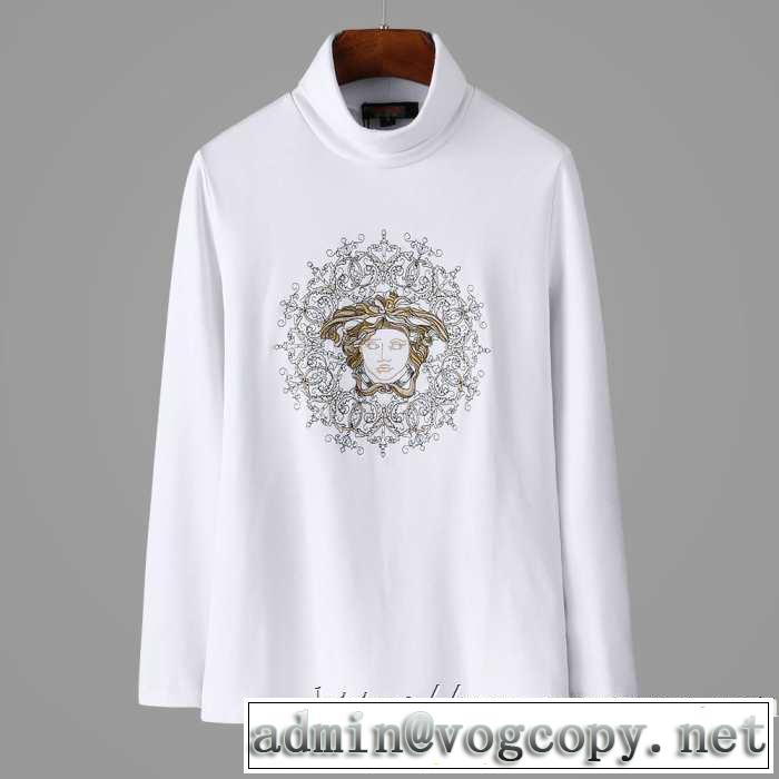 ヴェルサーチ VERSACE 長袖Tシャツ 2色可選 今年注目すべき秋冬ファッション 気になる2019年秋のファッション