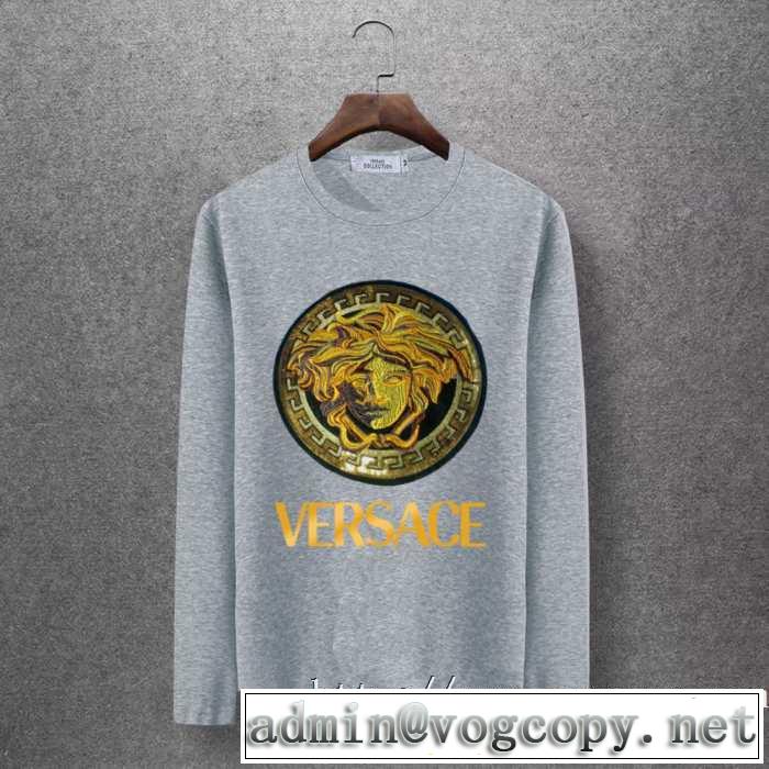 ヴェルサーチ VERSACE 長袖Tシャツ 4色可選 秋トレンドの新定番 【最新】2019年秋冬のトレンド速報
