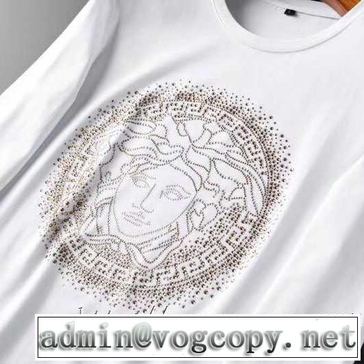 ヴェルサーチ VERSACE 長袖Tシャツ 2色可選 2019トレンドカラー秋冬セール 機能性が良くブランド新品
