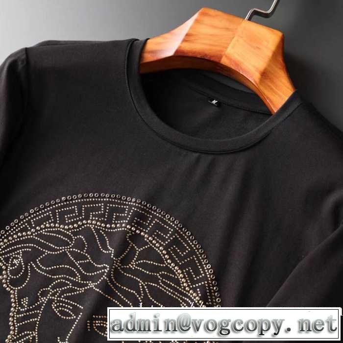 先取り 2019/2020秋冬ファッション 秋こそ楽しめるアイテム ヴェルサーチ VERSACE 長袖Tシャツ 2色可選
