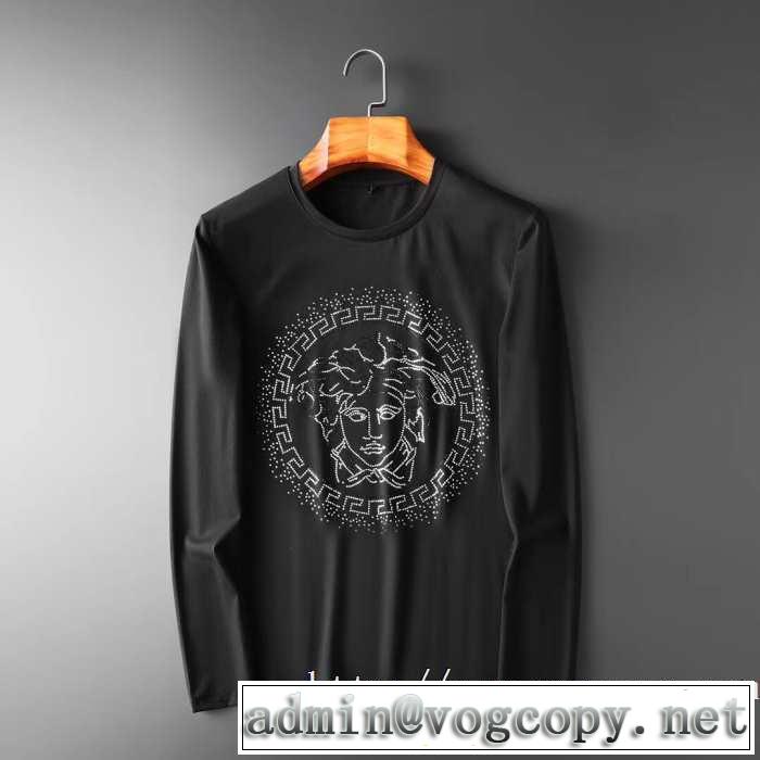 今年らしい新しい人気色  ヴェルサーチ VERSACE 長袖Tシャツ 2色可選 2019-20秋冬取り入れやすい