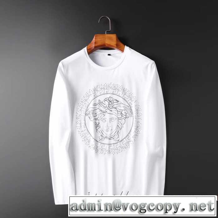 今年らしい新しい人気色  ヴェルサーチ VERSACE 長袖Tシャツ 2色可選 2019-20秋冬取り入れやすい