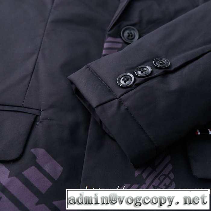 とにかく完璧ブランド新作 アルマーニ ARMANI 秋服コーデ2019年版 ダウンジャケット メンズ 大胆なチェックの人気トレンド