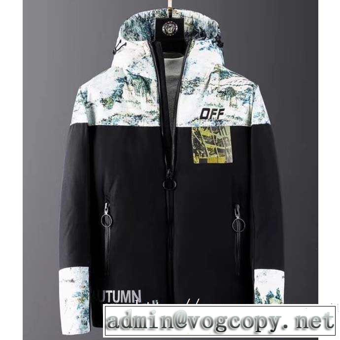 最速2019秋冬トレンドブランド メンズ ダウンジャケット今年らしい新しい人気色  Off-White オフホワイト 現在流行中のおすすめ人気