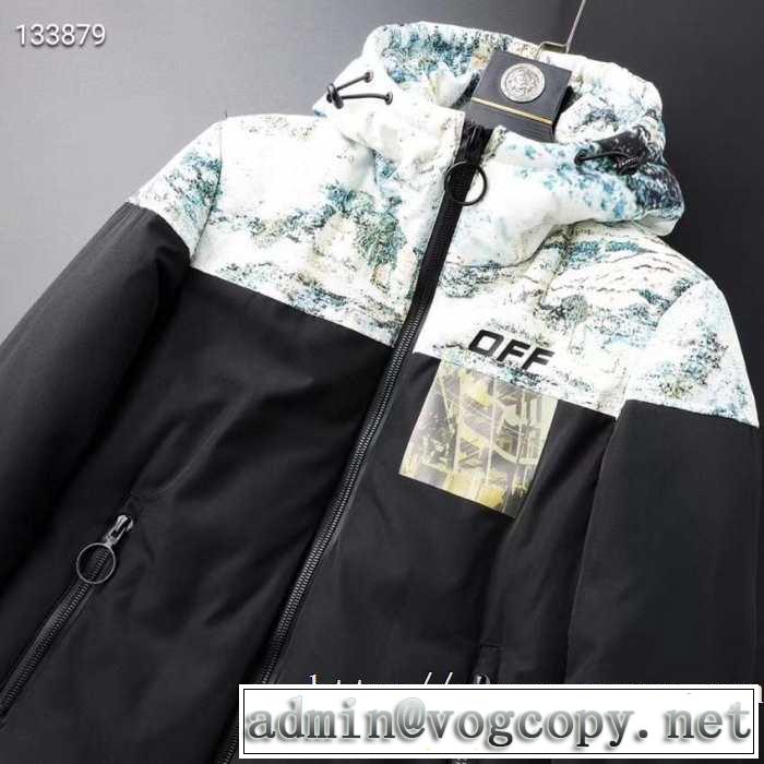 最速2019秋冬トレンドブランド メンズ ダウンジャケット今年らしい新しい人気色  Off-White オフホワイト 現在流行中のおすすめ人気