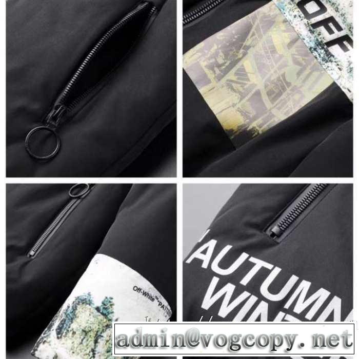 最速2019秋冬トレンドブランド メンズ ダウンジャケット今年らしい新しい人気色  Off-White オフホワイト 現在流行中のおすすめ人気