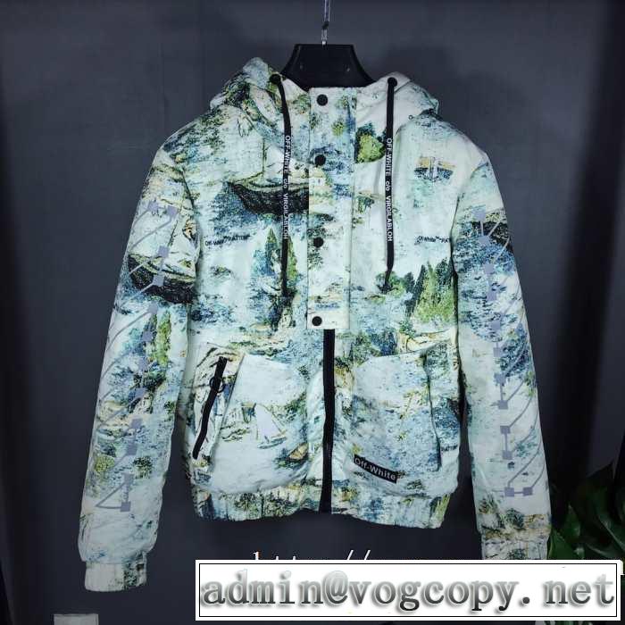 Off-White おしゃれ感度が高い秋冬トレンドオフホワイト 支持率が高い秋冬最新作 メンズ ダウンジャケット  2019-20秋冬取り入れやすい