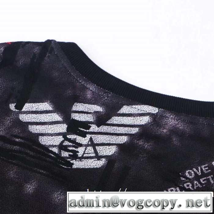 更にトレンドが急上昇中 2019トレンドファッション新品 アルマーニ ARMANI プルオーバーパーカー