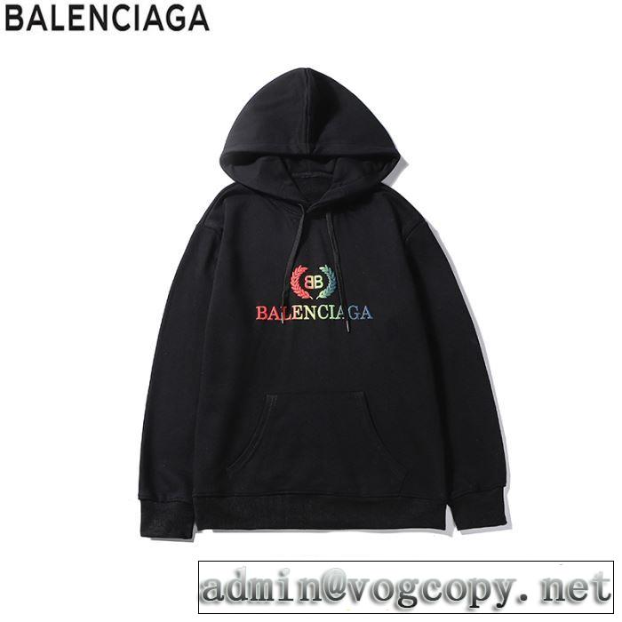 2色可選 秋冬に大注目のカラー 2019秋冬最重要アイテム バレンシアガ BALENCIAGA  カジュアルコーデオシャレ パーカー