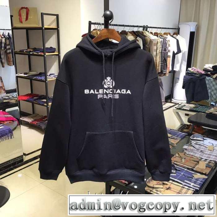 バレンシアガ BALENCIAGA パーカー 2色可選 大胆なチェックの人気トレンド 2020秋冬流行ファション